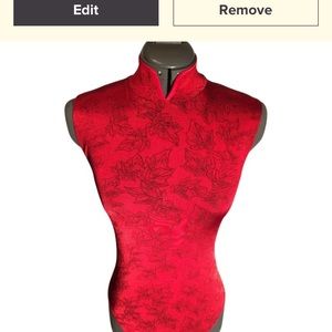 Wolford Red Napa Valley String Bodysuit